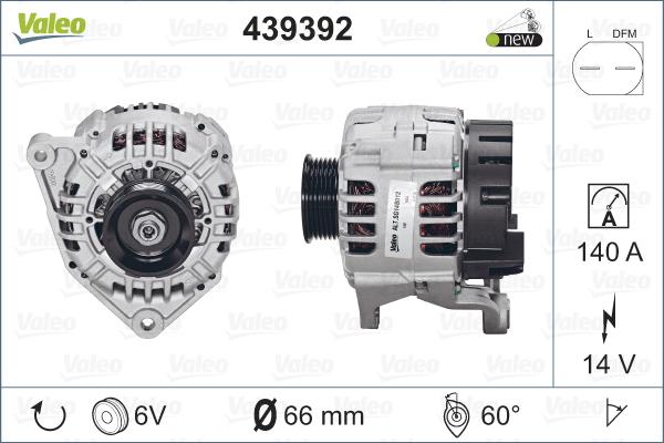 Valeo 439392 - Ģenerators autodraugiem.lv