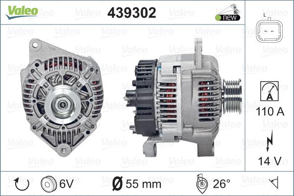 Valeo 439302 - Ģenerators autodraugiem.lv