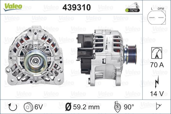 Valeo 439310 - Ģenerators autodraugiem.lv