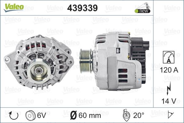 Valeo 439339 - Ģenerators autodraugiem.lv
