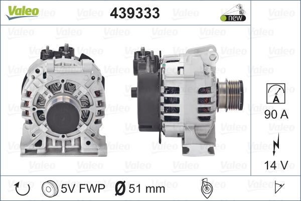 Valeo 439333 - Ģenerators autodraugiem.lv