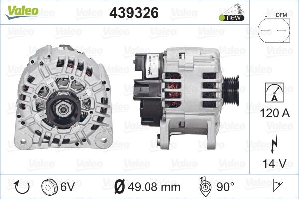 Valeo 439326 - Ģenerators autodraugiem.lv