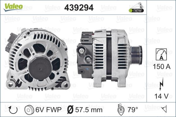 Valeo 439294 - Ģenerators autodraugiem.lv