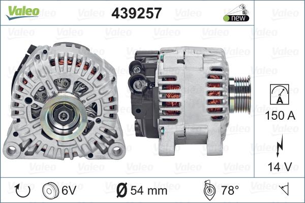 Valeo 439257 - Ģenerators autodraugiem.lv