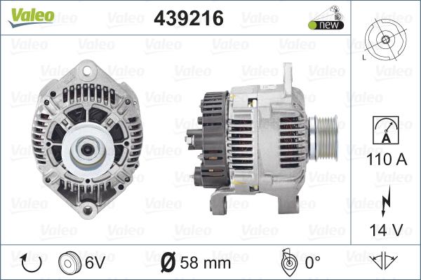 Valeo 439216 - Ģenerators autodraugiem.lv