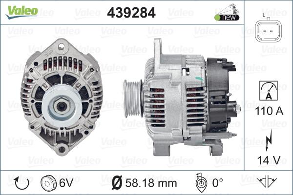 Valeo 439284 - Ģenerators autodraugiem.lv