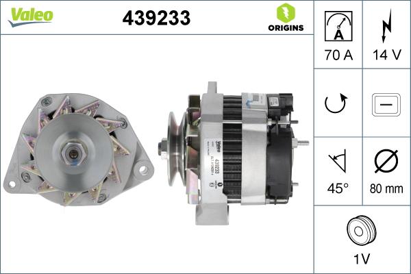 Valeo 439233 - Ģenerators autodraugiem.lv