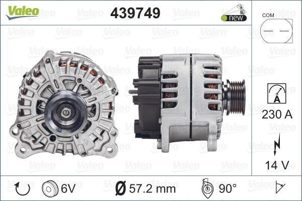 Valeo 439749 - Ģenerators autodraugiem.lv