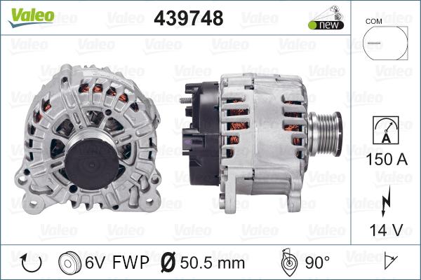 Valeo 439748 - Ģenerators autodraugiem.lv