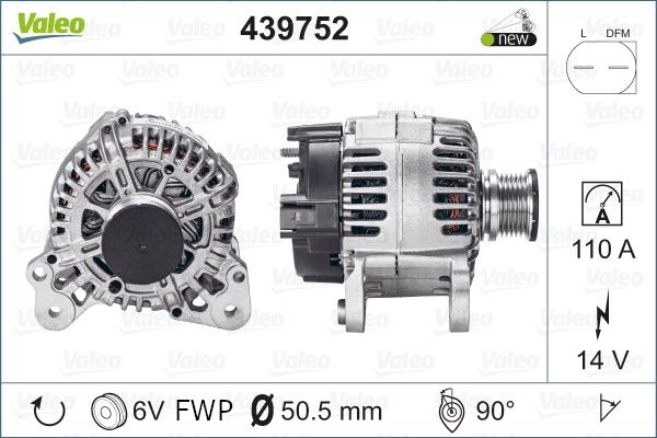 Valeo 439752 - Ģenerators autodraugiem.lv