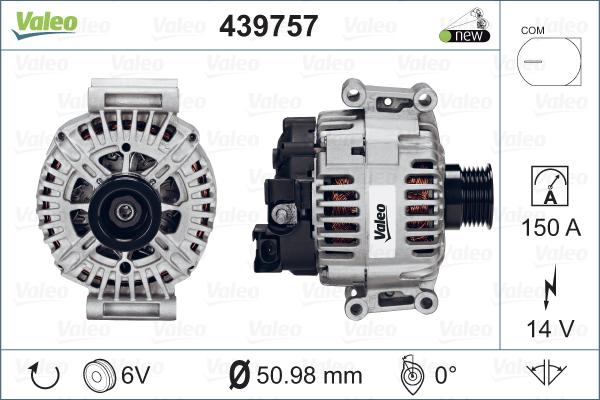 Valeo 439757 - Ģenerators autodraugiem.lv