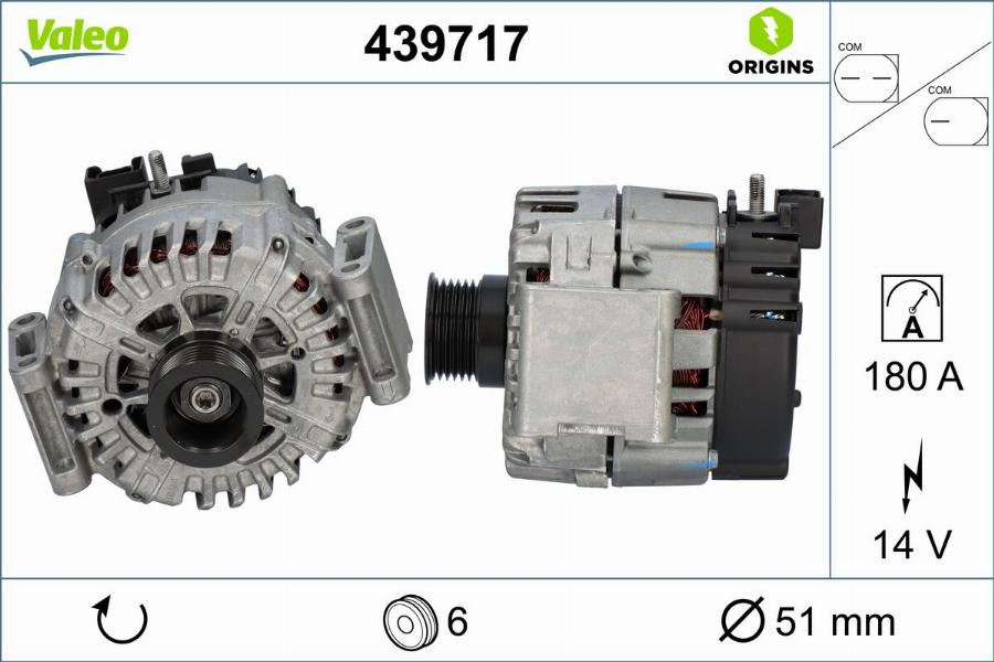 Valeo 439717 - Ģenerators autodraugiem.lv