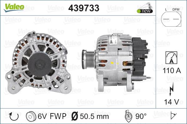 Valeo 439733 - Ģenerators autodraugiem.lv