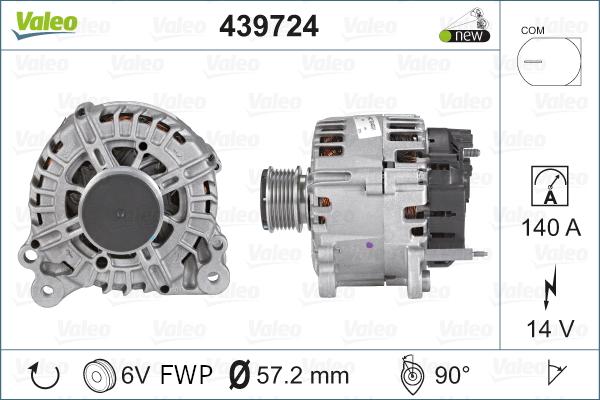 Valeo 439724 - Ģenerators autodraugiem.lv