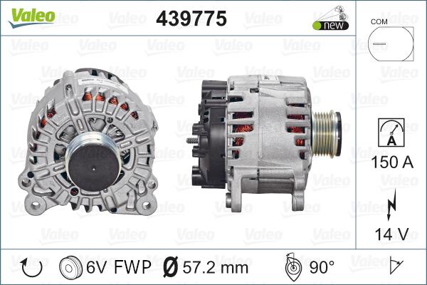 Valeo 439775 - Ģenerators autodraugiem.lv