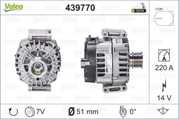 Valeo 439770 - Ģenerators autodraugiem.lv