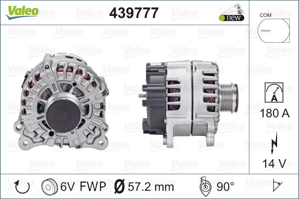 Valeo 439777 - Ģenerators autodraugiem.lv