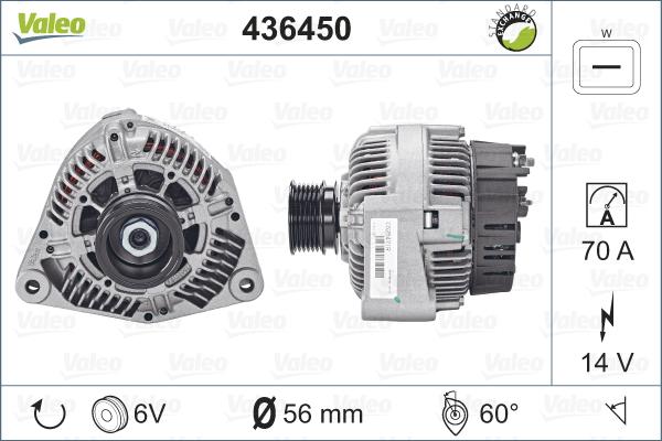Valeo 436450 - Ģenerators autodraugiem.lv