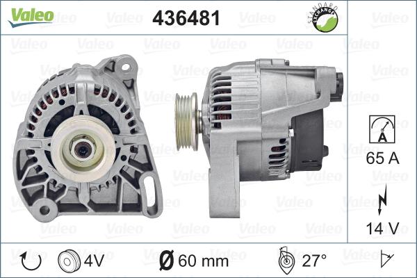 Valeo 436481 - Ģenerators autodraugiem.lv