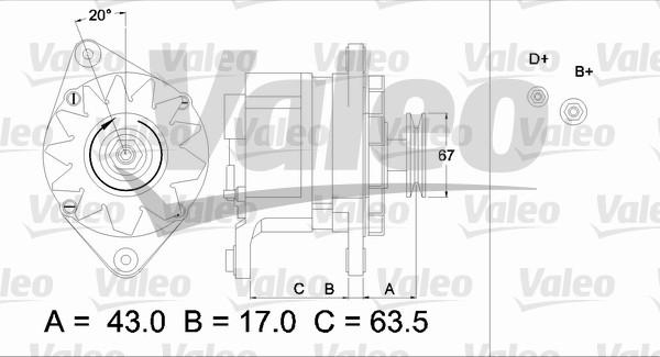 Valeo 436587 - Ģenerators autodraugiem.lv