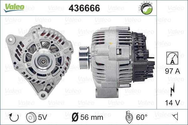 Valeo 436666 - Ģenerators autodraugiem.lv