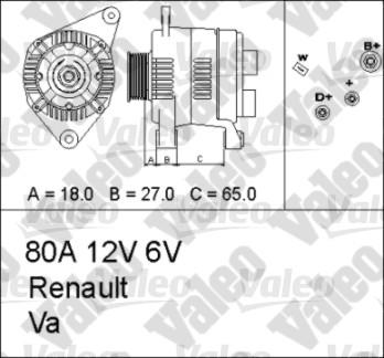Valeo 436661 - Ģenerators autodraugiem.lv