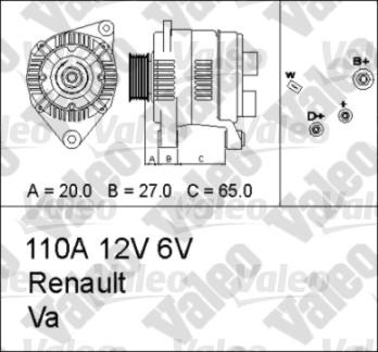 Valeo 436662 - Ģenerators autodraugiem.lv