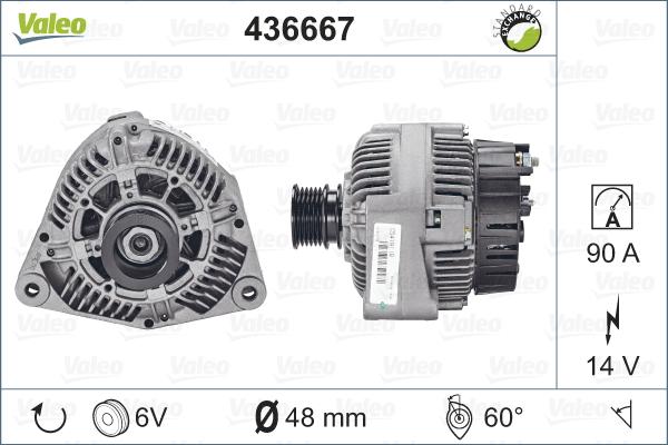 Valeo 436667 - Ģenerators autodraugiem.lv