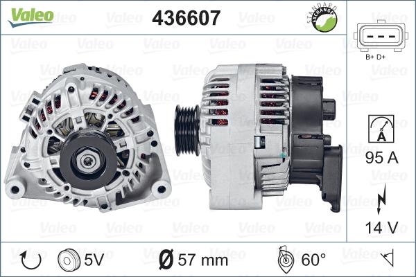 Valeo 436607 - Ģenerators autodraugiem.lv