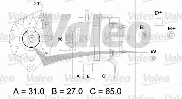 Valeo 436350 - Ģenerators autodraugiem.lv