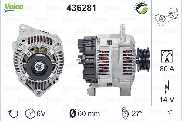 Valeo 436281 - Ģenerators autodraugiem.lv