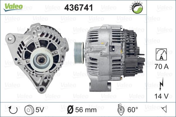 Valeo 436741 - Ģenerators autodraugiem.lv