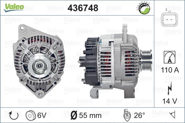 Valeo 436748 - Ģenerators autodraugiem.lv