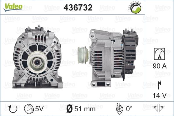 Valeo 436732 - Ģenerators autodraugiem.lv