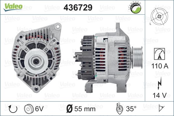 Valeo 436729 - Ģenerators autodraugiem.lv