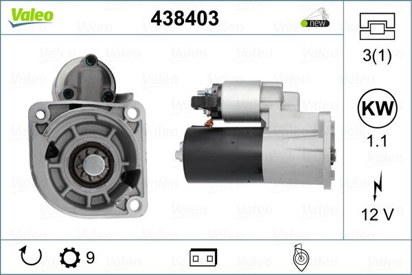 Valeo 438403 - Starteris autodraugiem.lv