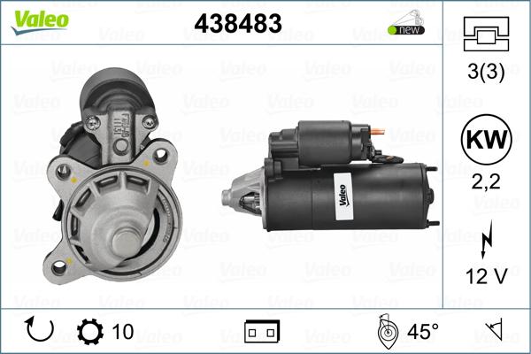 Valeo 438483 - Starteris autodraugiem.lv