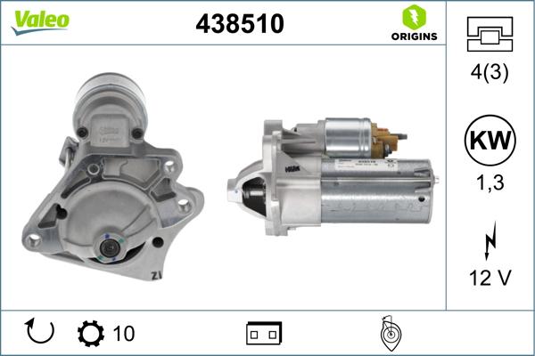 Valeo 438510 - Starteris autodraugiem.lv