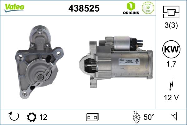 Valeo 438525 - Starteris autodraugiem.lv