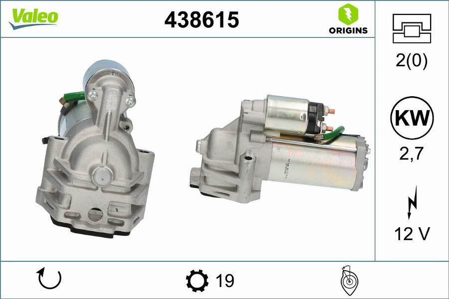 Valeo 438615 - Starteris autodraugiem.lv