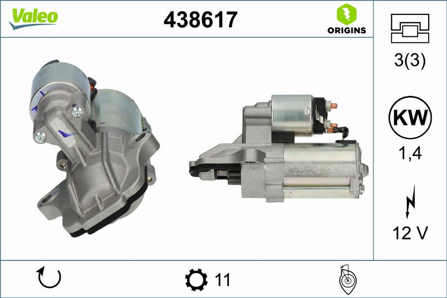 Valeo 438617 - Starteris autodraugiem.lv