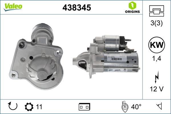 Valeo 438345 - Starteris autodraugiem.lv