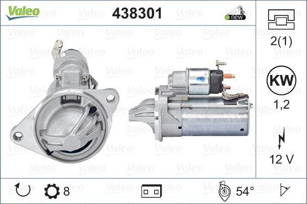 Valeo 438301 - Starteris autodraugiem.lv