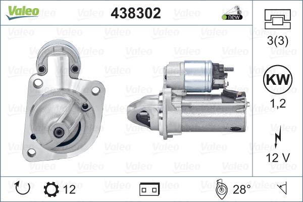 Valeo 438302 - Starteris autodraugiem.lv