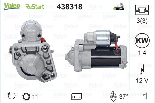 Valeo 438318 - Starteris autodraugiem.lv