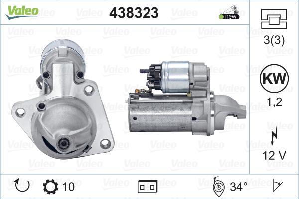 Valeo 438323 - Starteris autodraugiem.lv