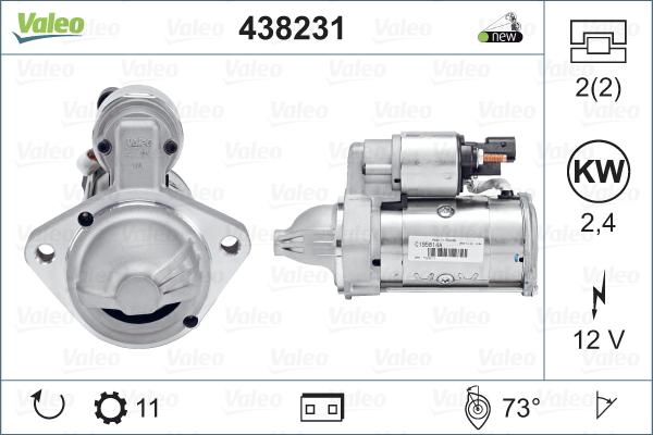 Valeo 438 231 - Starteris autodraugiem.lv