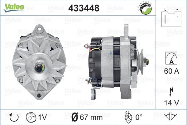 Valeo 433448 - Ģenerators autodraugiem.lv