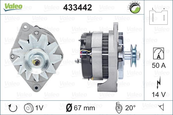 Valeo 433442 - Ģenerators autodraugiem.lv