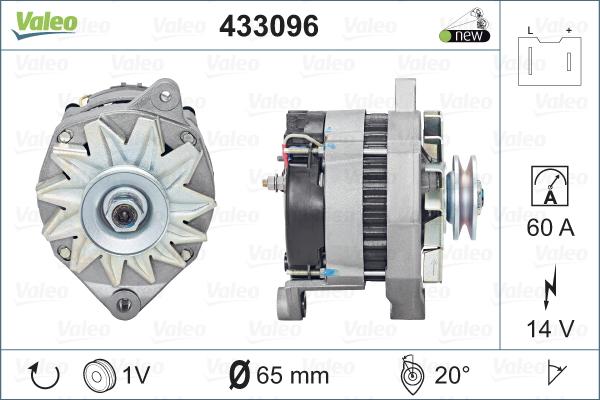 Valeo 433096 - Ģenerators autodraugiem.lv